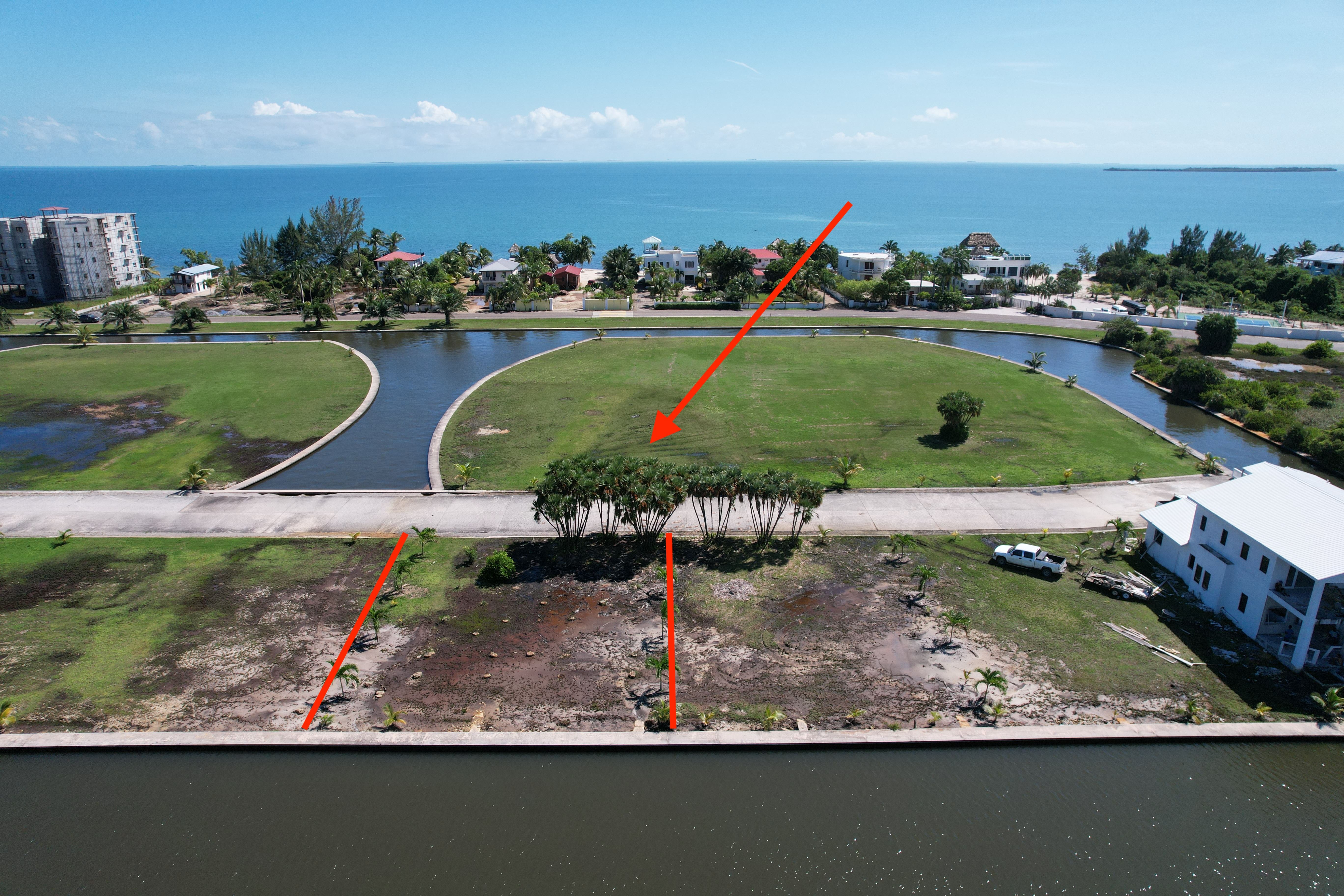 Remax real estate, Belize, Placencia, Best Priced Canal Front Lot